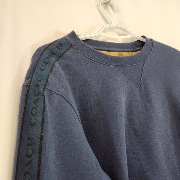 Coach Men's Navy Blue Crewneck Sweatshirt  Medium - Picture 3 of 10